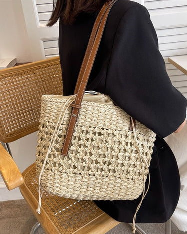 Amira Straw Bucket Bag (2 colors) - Sense of Style