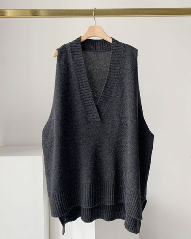 Autumn Aura: Sleeveless Sweater Vest Line (4 colors) - Sense of Style