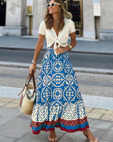 Boho Floral Print Skirt (6 colors) - Sense of Style