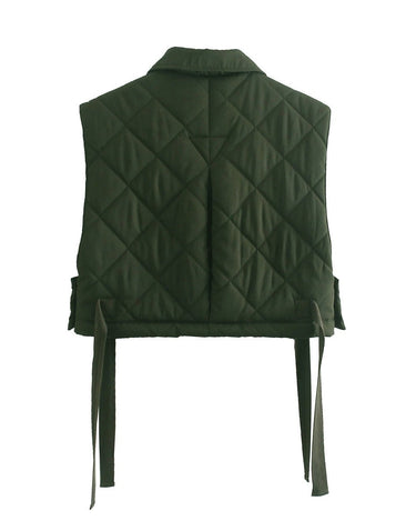 Cropped Vest Jacket (1 color) - Sense of Style