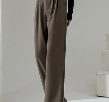 Elegant Double-Button Wide-Leg Pants (3 colors) - Sense of Style