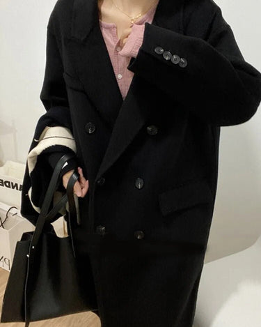 Elegant Wool Blend Overcoat (2 colors) - Sense of Style