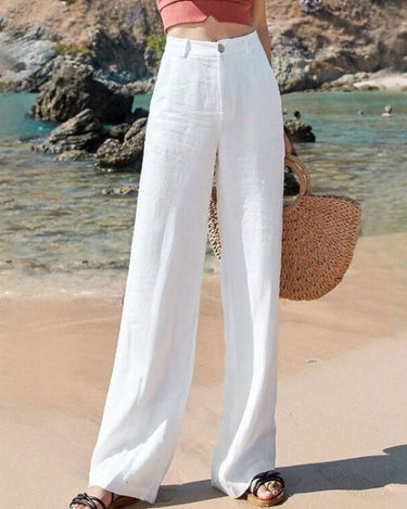 High Waist Linen Pants (3 colors) - Sense of Style