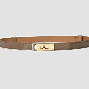 Lock Buckle Leather Belt - Sense of Style