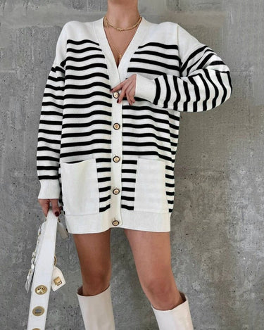 Lovely Stripe Fusion Cardigan (3 colors) - Sense of Style