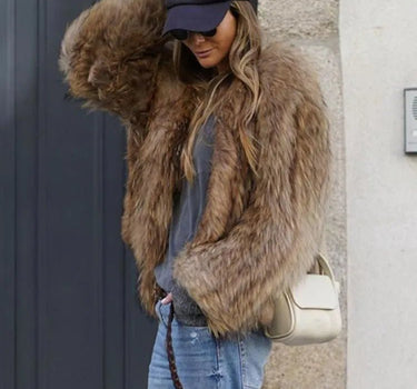 Plush Faux Fur Jacket - Sense of Style