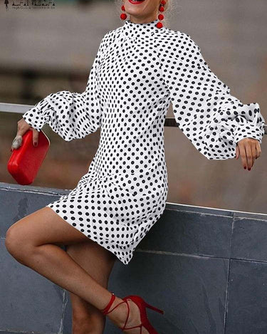 Polka Dot Mini Dress (2 colors) - Sense of Style
