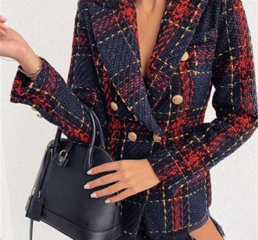 Sophisticated double-breasted wool tweed blazer - Sense of Style