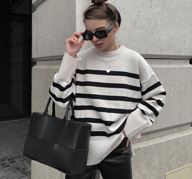 Striped Street Chic Sweater - Sense of Style