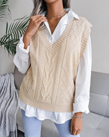 Style in Twists: Fashionable V Neck Vest Top - Sense of Style