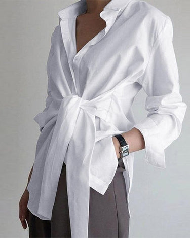 Stylish Shirt With Waist Tie (3 colors) - Sense of Style