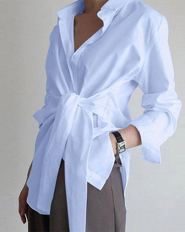 Stylish Shirt With Waist Tie (3 colors) - Sense of Style