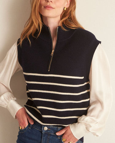 Zip It Up: Casual Collar Knitted Vest (2 colors) - Sense of Style